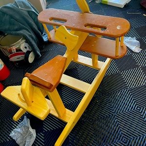 Solid wood Airplane Riding Toy